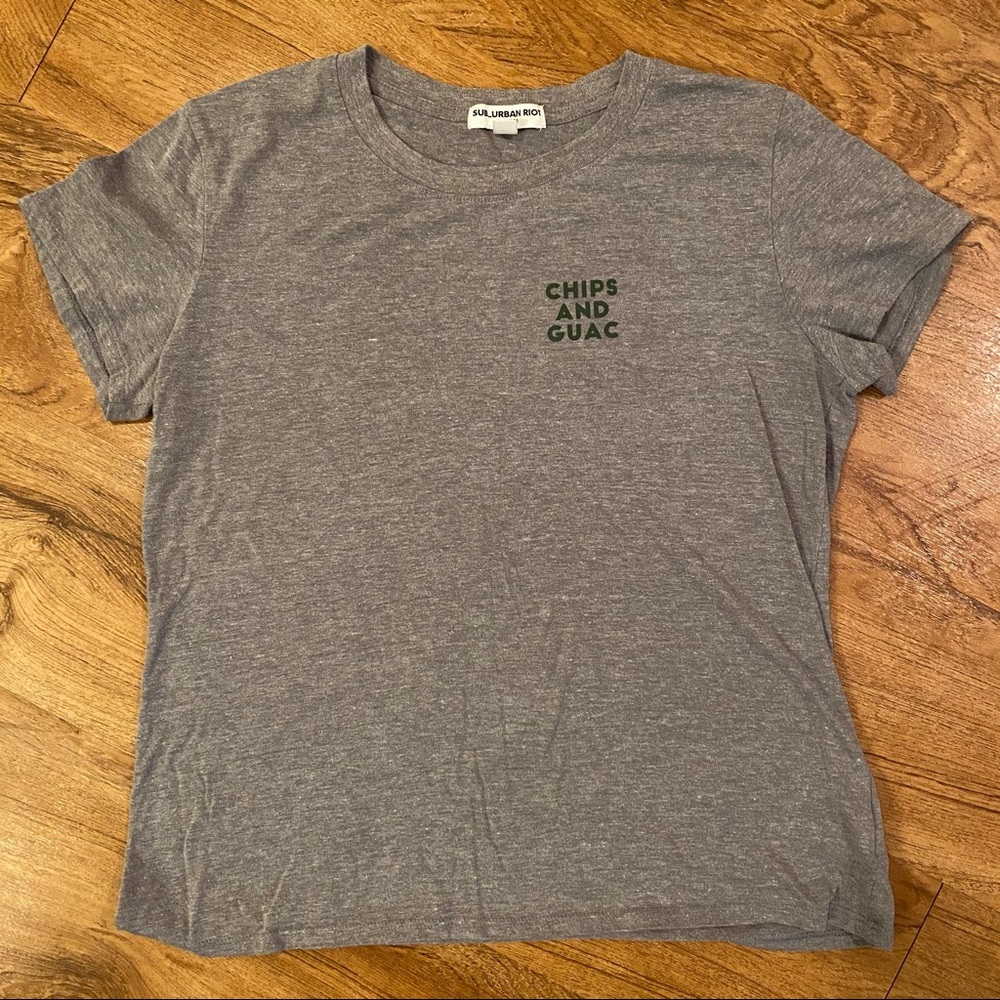 Grey “chips and guac” tshirt